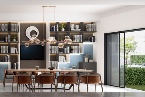 德陽市34號小區現代簡約風格三居室裝修案例