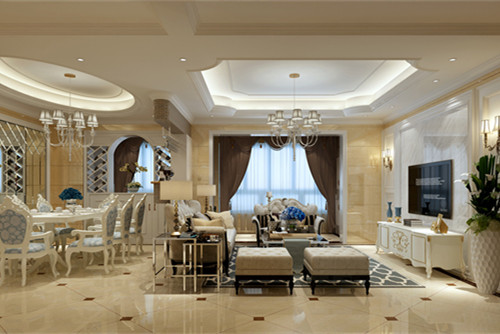 德陽(yáng)市東電三區(qū).歐式風(fēng)格四居室裝修案例