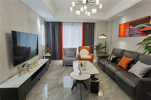 德陽市春天雅庭現代簡約風格三居室裝修案例