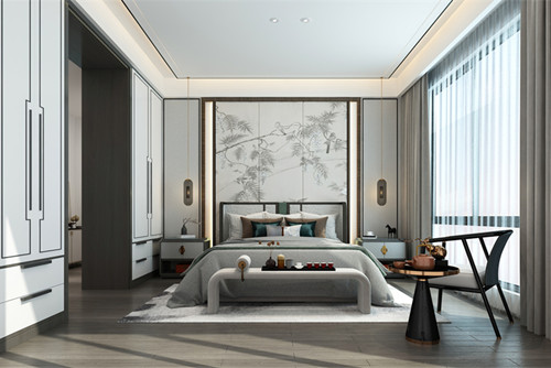 海口201-300平米新中式風(fēng)格長怡花園家裝設(shè)計效果圖