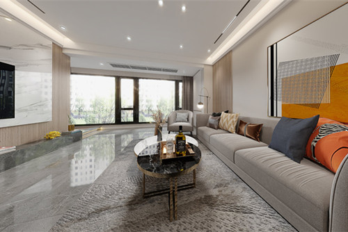 自貢市城投鑄鋼印象現代簡約風格三居室裝修案例