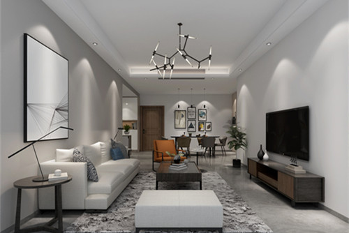 惠州市緣水岸現代簡約風格三居室裝修案例