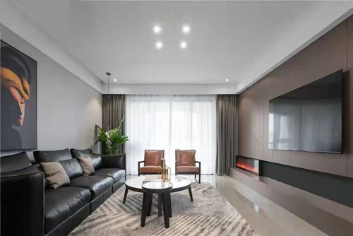 云浮市百合山花園現代簡約風格三居室裝修案例