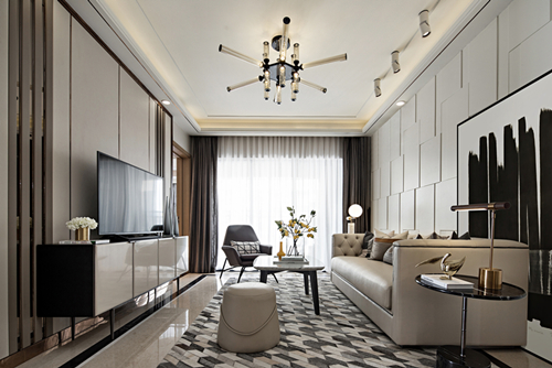 揭陽市濱江尚都現代簡約風格三居室裝修案例