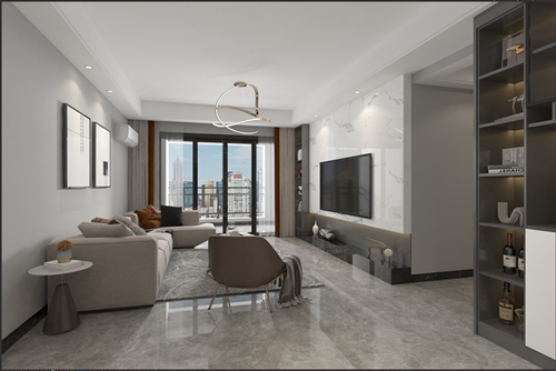 江門市陽光新城現(xiàn)代風(fēng)格三居室裝修案例