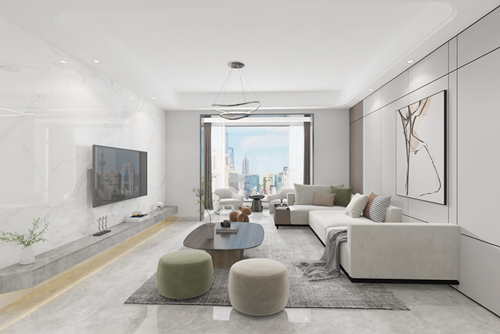 江門市華僑城·云頂現代簡約風格復式裝修案例