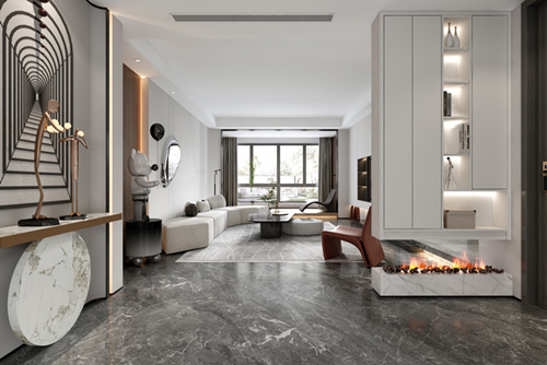 衢州市鳳凰盛世輕奢風格四居室裝修案例