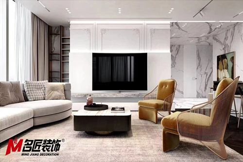 無(wú)錫市華宸匯普金融大廈輕奢風(fēng)格平層裝修案例