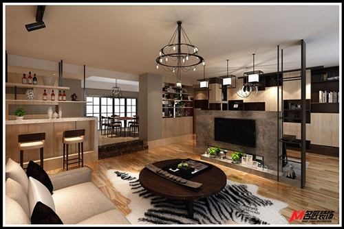 廣州市越秀·大學城·和樾府新中式風格三居室裝修案例