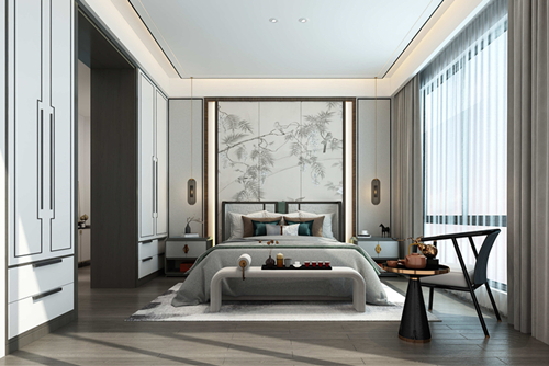 海口市華榮府新中式風格別墅裝修案例