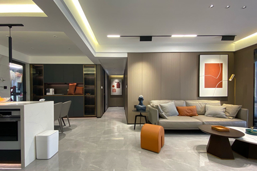 海口市御景灣現代簡約風格平層裝修案例