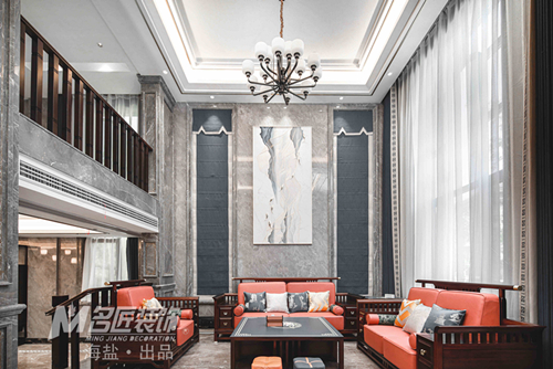 嘉興市嘉善萬聯城新中式風格別墅裝修案例