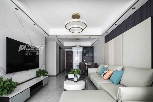 嘉興市中天熙景誠品現代簡約風格三居室裝修案例