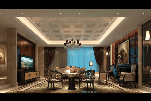 合肥市佳源金科閱廬春曉歐式風(fēng)格別墅裝修案例