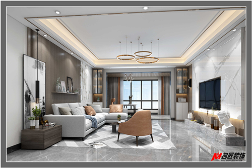 江門市十里方圓輕奢風格平層裝修案例