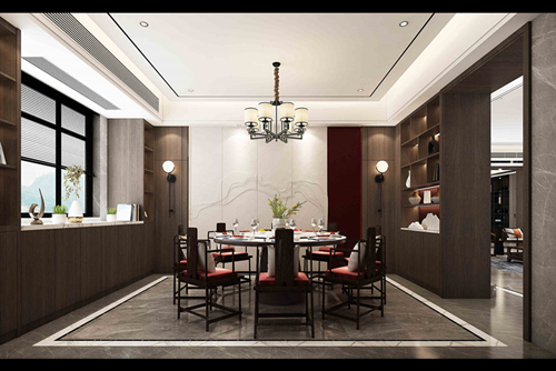 茂名市名門世家新中式風格別墅裝修案例