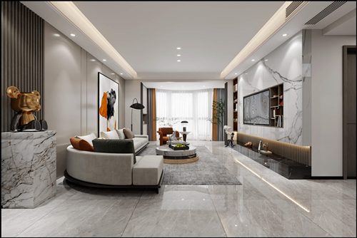 佛山市海倫堡玖悅瀾灣現代風格復式裝修案例