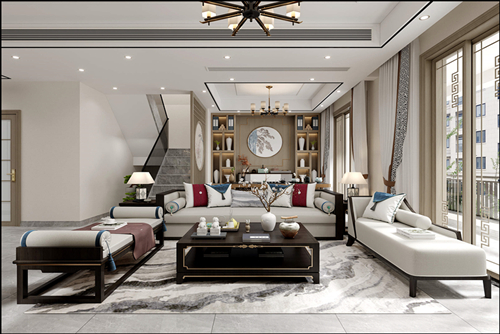 佛山市碧桂園智慧慢城新中式風格別墅裝修案例