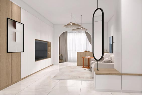 汕頭市鉑悅府現代簡約風格三居室裝修案例