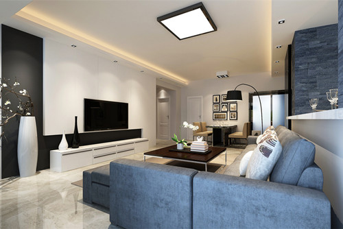 中山市帝璟東方現代簡約風格三居室裝修案例