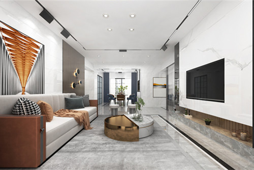 中山市藍波灣輕奢風格五居室裝修案例