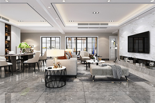 中山市健康花城現代簡約風格四居室裝修案例