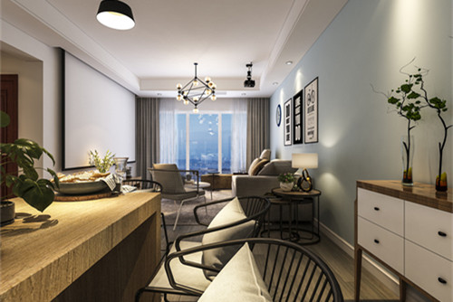 中山市民眾科爾瑪新城北歐風格三居室裝修案例