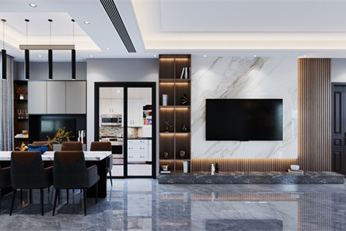 中山市居安苑現代簡約風格四居室裝修案例