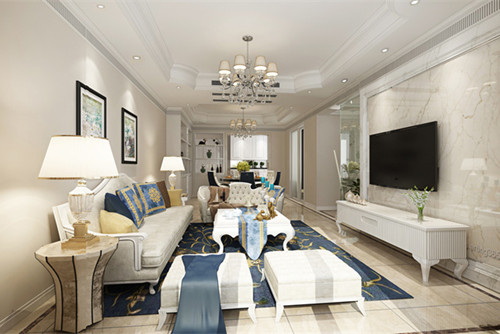 中山市越秀星匯品峰現代簡約風格三居室裝修案例