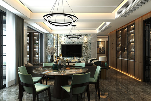 中山市萬科柏悅灣現(xiàn)代簡約風格四居室裝修案例