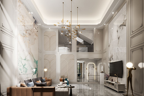 潮州市安南路自建房輕奢風格別墅裝修案例