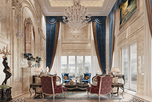 海口市碧水名城歐式風格別墅裝修案例