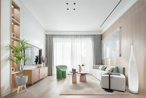 江門市陽光新城北歐風(fēng)格三居室裝修案例