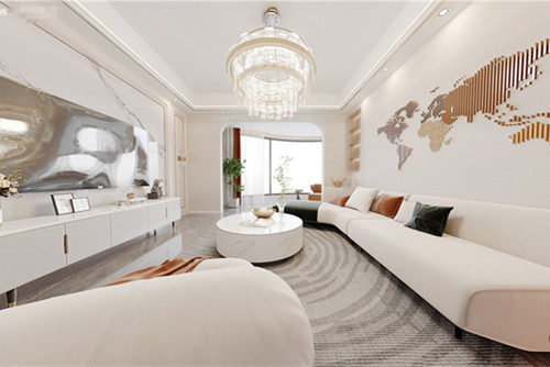 莆田市步行街實小邊現代簡約風格三居室裝修案例