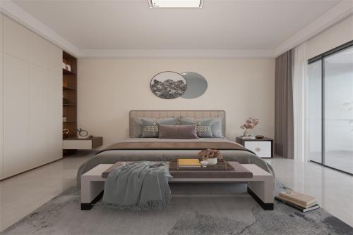 陽江市美侖廣場新中式風(fēng)格四居室裝修案例