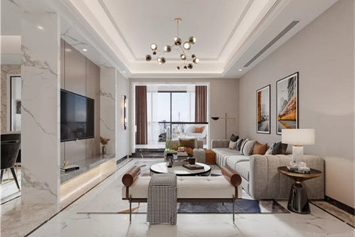 潮州市邦妮花園現代簡約風格三居室裝修案例